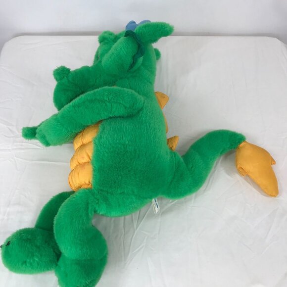 LIBERTY TOY ~ LARGE 24"+ GREEN YELLO PLUSH DRAGON 1998 - Picture 4 of 6